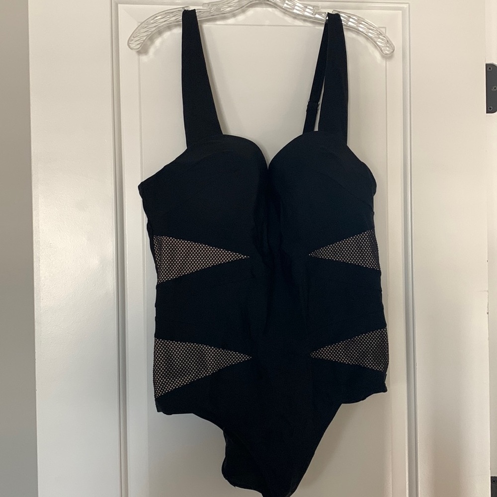 Cacique Black Balconette Swim Suit